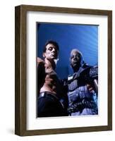 WESLEY SNIPES; SYLVESTER STALLONE. "Demolition Man" [1993], directed by MARCO BRAMBILLA.-null-Framed Photographic Print