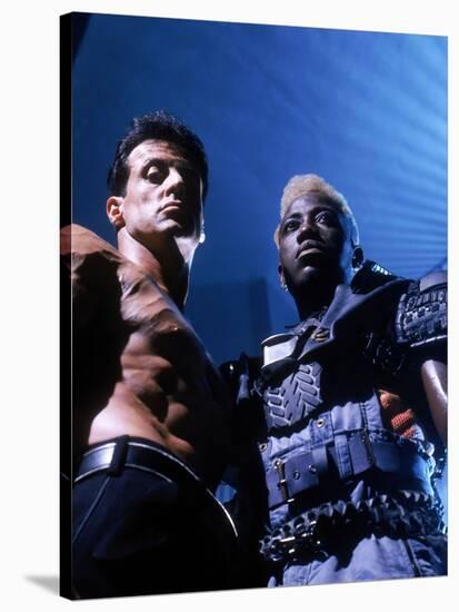 WESLEY SNIPES; SYLVESTER STALLONE. "Demolition Man" [1993], directed by MARCO BRAMBILLA.-null-Stretched Canvas