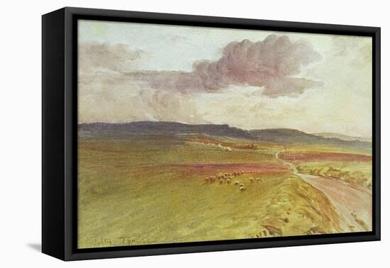 Wessex, Nr Maiden Castle-Walter Tyndale-Framed Stretched Canvas