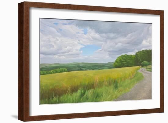 Wessex Ridgeway and Pewsey Downs Beyond, 2011-Peter Breeden-Framed Giclee Print