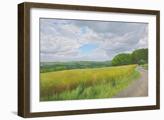 Wessex Ridgeway and Pewsey Downs Beyond, 2011-Peter Breeden-Framed Giclee Print