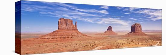 West and East Mitten Butte and Merrick Butte, Monument Valley Navajo Tribal Pk, Arizona, USA-Neale Clark-Stretched Canvas