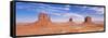 West and East Mitten Butte and Merrick Butte, Monument Valley Navajo Tribal Pk, Arizona, USA-Neale Clark-Framed Stretched Canvas