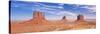 West and East Mitten Butte and Merrick Butte, Monument Valley Navajo Tribal Pk, Arizona, USA-Neale Clark-Stretched Canvas