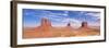 West and East Mitten Butte and Merrick Butte, Monument Valley Navajo Tribal Pk, Arizona, USA-Neale Clark-Framed Photographic Print