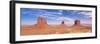 West and East Mitten Butte and Merrick Butte, Monument Valley Navajo Tribal Pk, Arizona, USA-Neale Clark-Framed Photographic Print