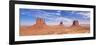 West and East Mitten Butte and Merrick Butte, Monument Valley Navajo Tribal Pk, Arizona, USA-Neale Clark-Framed Photographic Print