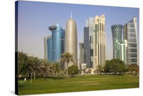 West Bay Buildings, Doha, Qatar, Middle East-Jane Sweeney-Stretched Canvas