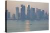 West Bay Central Financial District from East Bay District, Doha, Qatar, Middle East-Frank Fell-Stretched Canvas