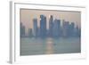 West Bay Central Financial District from East Bay District, Doha, Qatar, Middle East-Frank Fell-Framed Photographic Print