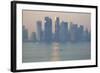 West Bay Central Financial District from East Bay District, Doha, Qatar, Middle East-Frank Fell-Framed Photographic Print