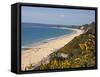 West Beach and Cliffs, Bournemouth, Poole Bay, Dorset, England, United Kingdom, Europe-Rainford Roy-Framed Stretched Canvas