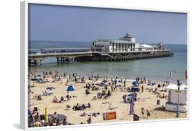 West Beach and Pier with Calm Sea, Bournemouth, Dorset, England, United Kingdom, Europe-Roy Rainford-Framed Photographic Print