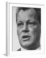 West Berlin Mayor Willy Brandt During Election Rally-Stan Wayman-Framed Premium Photographic Print