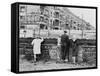 West Berliners Peer over the Infamous Berlin Wall in 1962-null-Framed Stretched Canvas