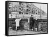 West Berliners Peer over the Infamous Berlin Wall in 1962-null-Framed Stretched Canvas