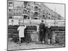 West Berliners Peer over the Infamous Berlin Wall in 1962-null-Mounted Photo