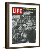 West Berliners Stand their Ground, August 25, 1961-Hank Walker-Framed Photographic Print