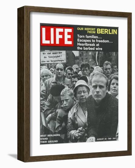 West Berliners Stand their Ground, August 25, 1961-Hank Walker-Framed Photographic Print