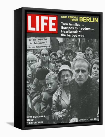 West Berliners Stand their Ground, August 25, 1961-Hank Walker-Framed Stretched Canvas