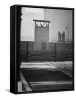 West Berliners Standing on a Sightseeing Platform on the West Side of the Wall-Ralph Crane-Framed Stretched Canvas