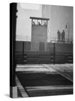 West Berliners Standing on a Sightseeing Platform on the West Side of the Wall-Ralph Crane-Stretched Canvas