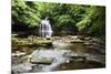 West Burton Waterfall in Summer-Mark Sunderland-Mounted Photographic Print