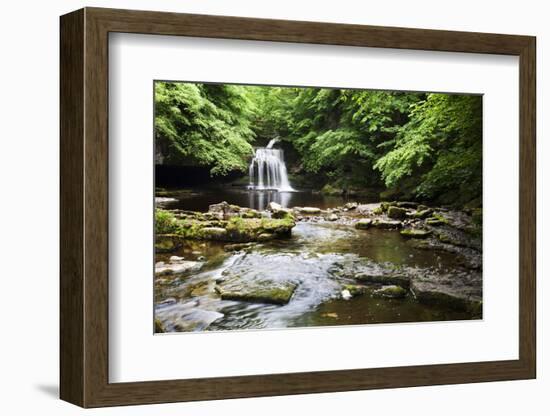 West Burton Waterfall in Summer-Mark Sunderland-Framed Photographic Print