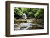 West Burton Waterfall in Summer-Mark Sunderland-Framed Photographic Print