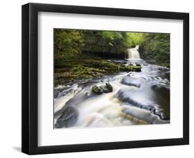 West Burton Waterfall, West Burton, Wensleydale, Yorkshire Dales National Park, Yorkshire, England,-Mark Sunderland-Framed Photographic Print