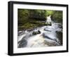 West Burton Waterfall, West Burton, Wensleydale, Yorkshire Dales National Park, Yorkshire, England,-Mark Sunderland-Framed Photographic Print