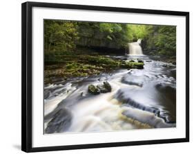 West Burton Waterfall, West Burton, Wensleydale, Yorkshire Dales National Park, Yorkshire, England,-Mark Sunderland-Framed Photographic Print