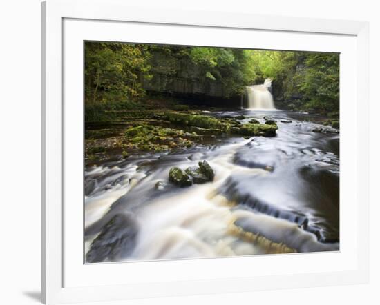 West Burton Waterfall, West Burton, Wensleydale, Yorkshire Dales National Park, Yorkshire, England,-Mark Sunderland-Framed Photographic Print