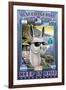 West Coast Blue, California Democrats-Richard Kelly-Framed Art Print