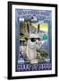 West Coast Blue, California Democrats-Richard Kelly-Framed Art Print