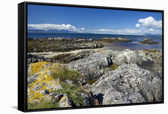 West Coast of the Scottish Highlands Looking West Towards the Small Isles-Duncan-Framed Stretched Canvas