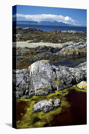 West Coast of the Scottish Highlands with the Small Isles of Rhum and Eigg on the Horizon-Duncan-Stretched Canvas