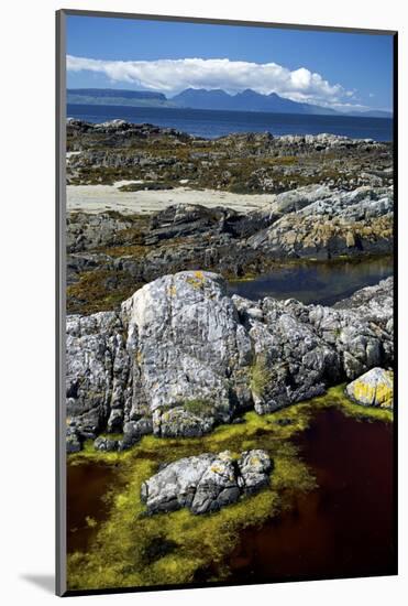 West Coast of the Scottish Highlands with the Small Isles of Rhum and Eigg on the Horizon-Duncan-Mounted Photographic Print