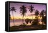 West Coast sunset, St. James, Barbados, West Indies, Caribbean, Central America-Frank Fell-Framed Stretched Canvas