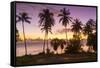 West Coast sunset, St. James, Barbados, West Indies, Caribbean, Central America-Frank Fell-Framed Stretched Canvas