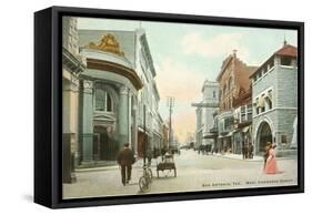 West Commerce Street, San Antonio, Texas-null-Framed Stretched Canvas