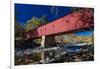 West Cornwall covered bridge over Housatonic River, West Cornwall, Connecticut, USA-null-Framed Photographic Print