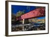 West Cornwall covered bridge over Housatonic River, West Cornwall, Connecticut, USA-null-Framed Photographic Print