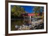 West Cornwall covered bridge over Housatonic River, West Cornwall, Connecticut, USA-null-Framed Photographic Print