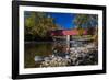 West Cornwall covered bridge over Housatonic River, West Cornwall, Connecticut, USA-null-Framed Photographic Print