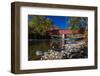 West Cornwall covered bridge over Housatonic River, West Cornwall, Connecticut, USA-null-Framed Photographic Print