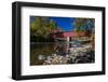 West Cornwall covered bridge over Housatonic River, West Cornwall, Connecticut, USA-null-Framed Photographic Print