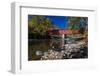 West Cornwall covered bridge over Housatonic River, West Cornwall, Connecticut, USA-null-Framed Photographic Print