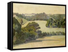 West Country Landscape-Robert Bevan-Framed Stretched Canvas