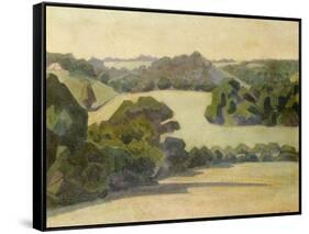 West Country Landscape-Robert Bevan-Framed Stretched Canvas